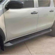 Hilux side steps with anti-slip step pads